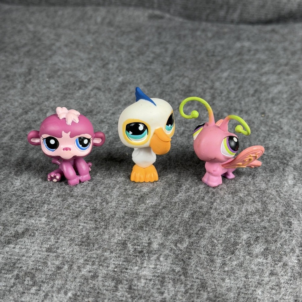 Hasbro Littlest Pet Shop Monkey Bird Butterfly LPS #517 1737 299
